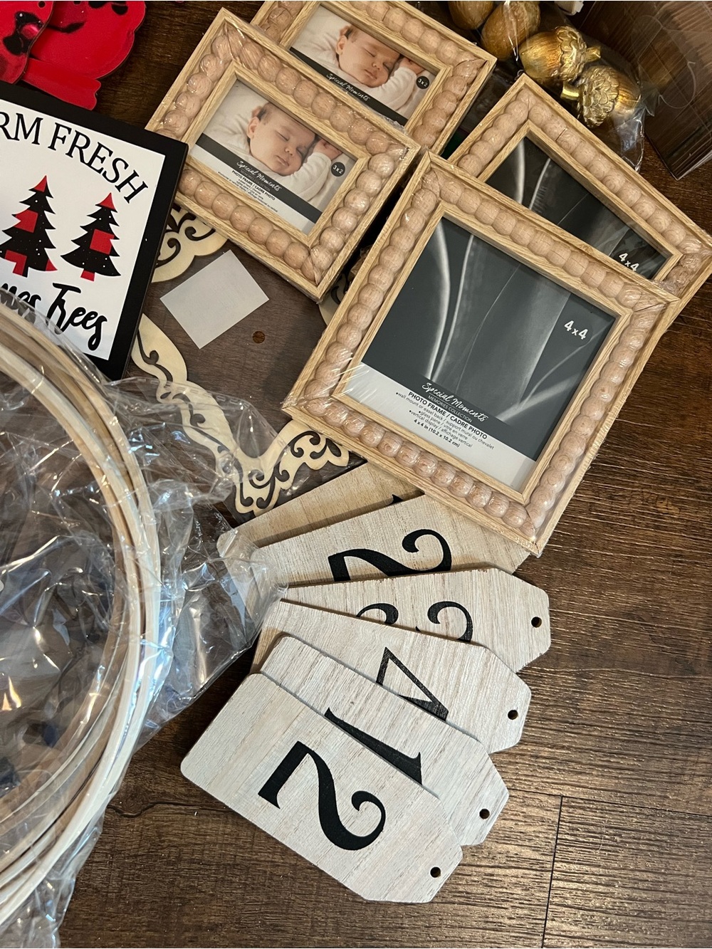 Assorted Wooden DIY Decorative Craft Pieces - Natural & Painted - Picture 6 of 7